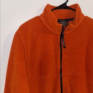 L.L. Bean Orange Fleece Jacket